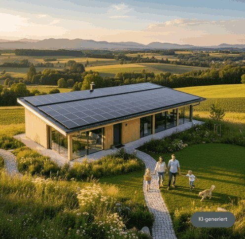 Photovoltaikanlage auf einem Einfamilienhaus in Südbaden